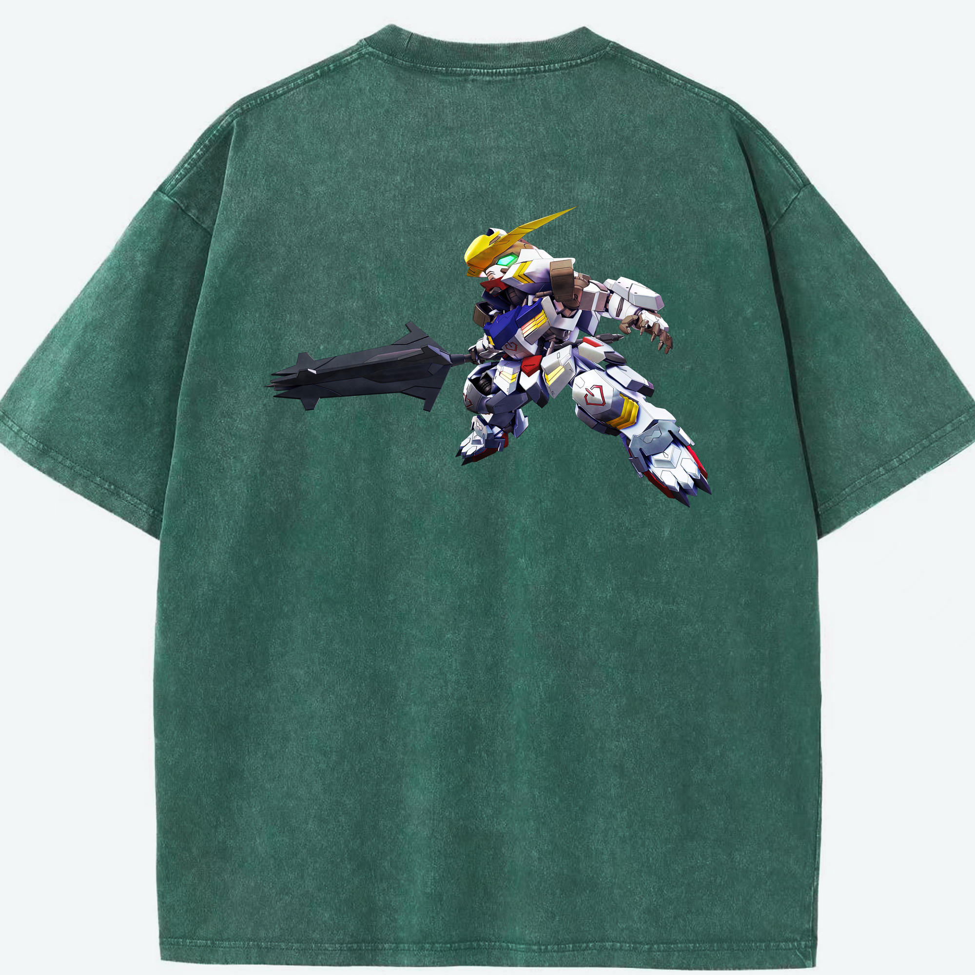 （画像用） 機動戦士ガンダム Mobile Suit Gundam 綿100% ヴィンテージ風 半袖Tシャツ（背面プリント）